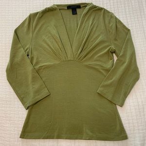 Express - Pleated V-neck Top